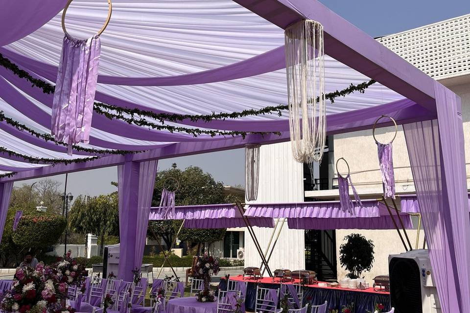 Mehendi setup at Ruby Lawn