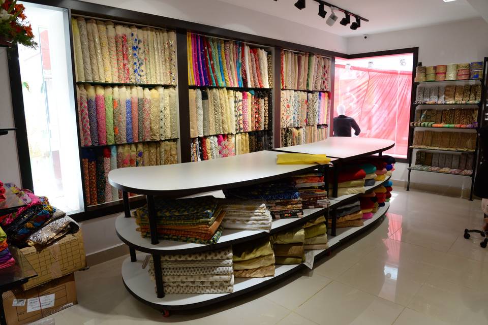 Fabrics display table