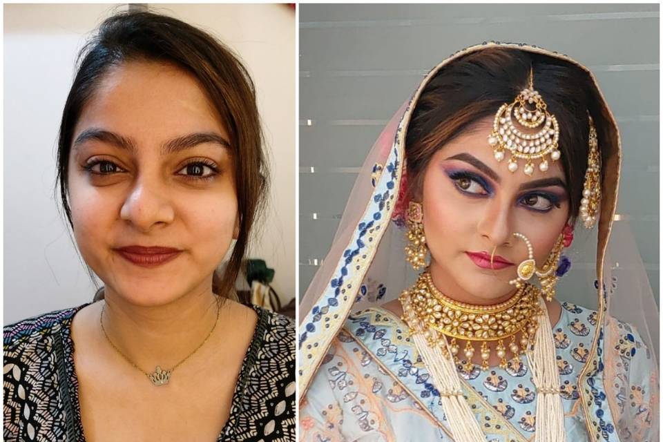 Walima bride before after