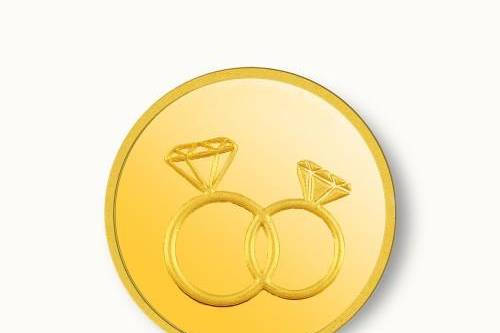 5 gm double ring gold coin 24k