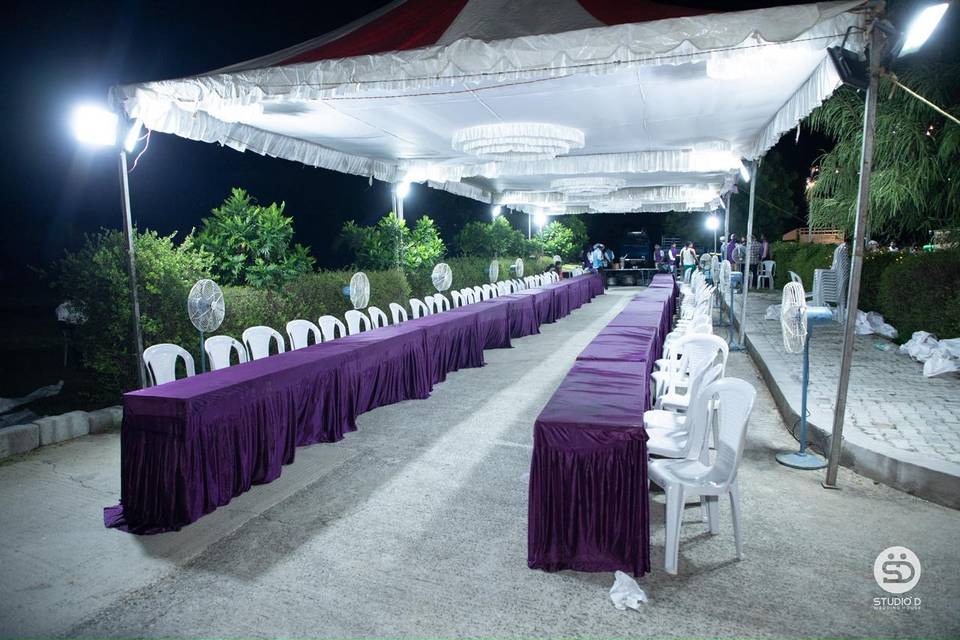 Dining area setup