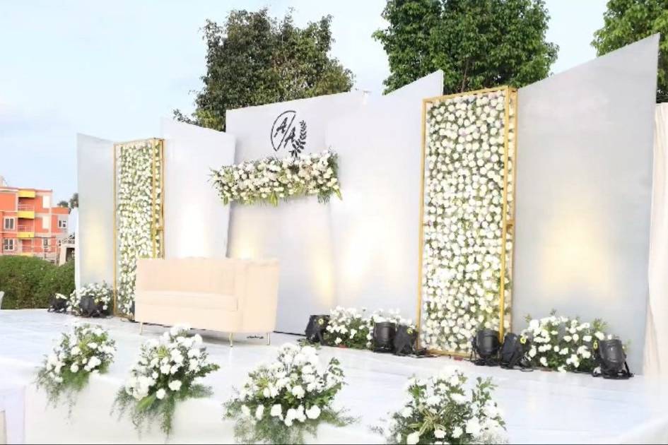 Stage ready for reception