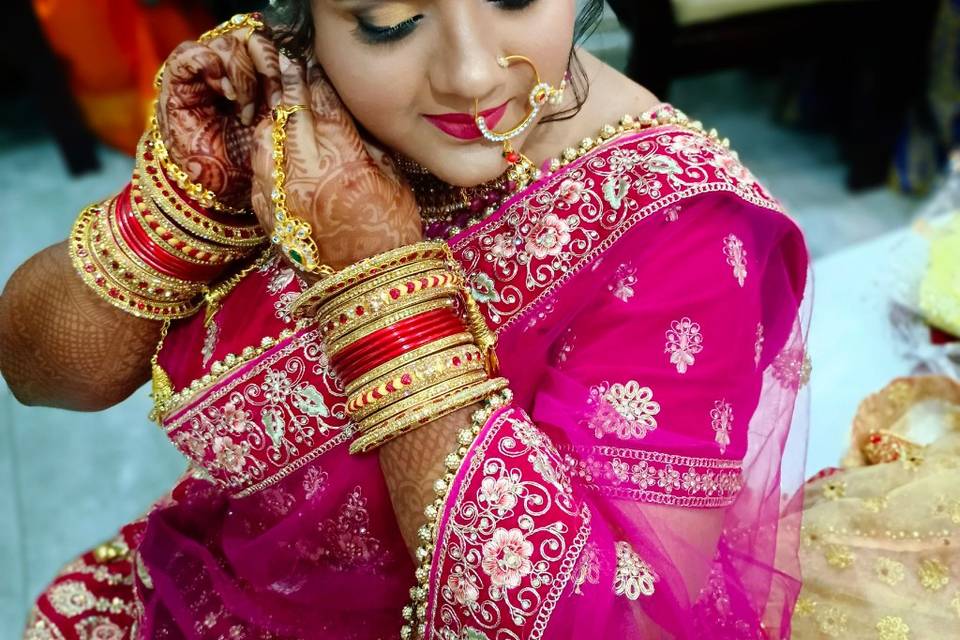 North Indian bridal makeup