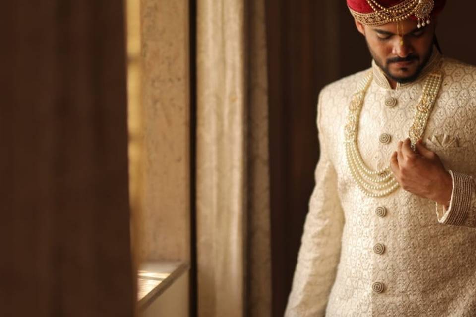 Wedding OffwhiteCream Sherwani