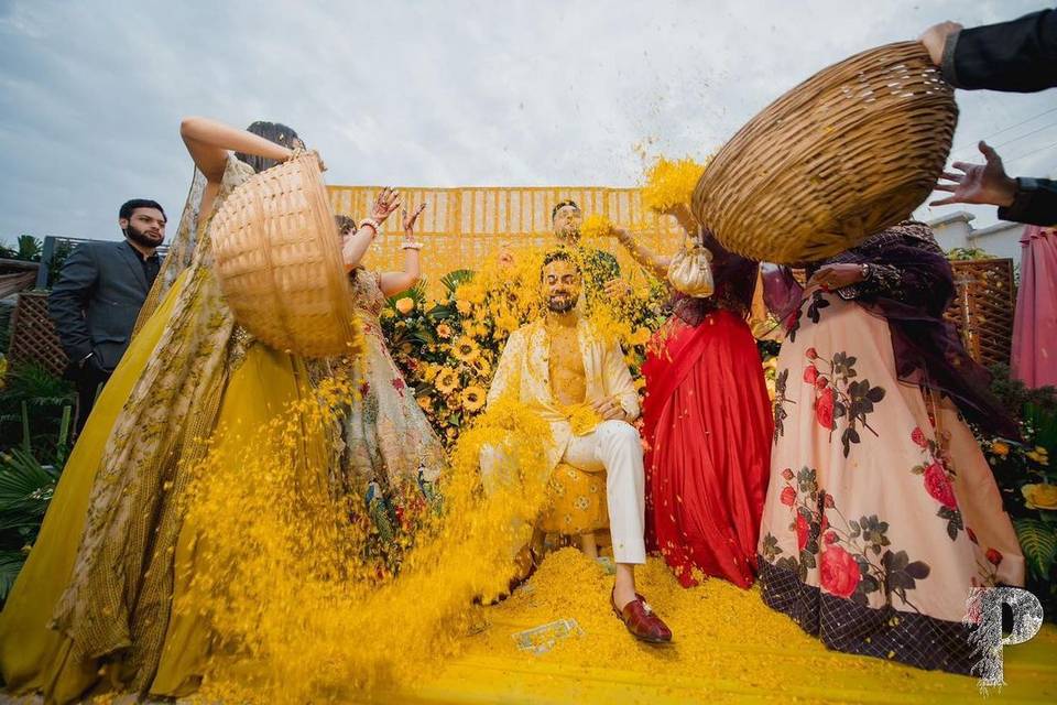 Sunflower Haldi decor