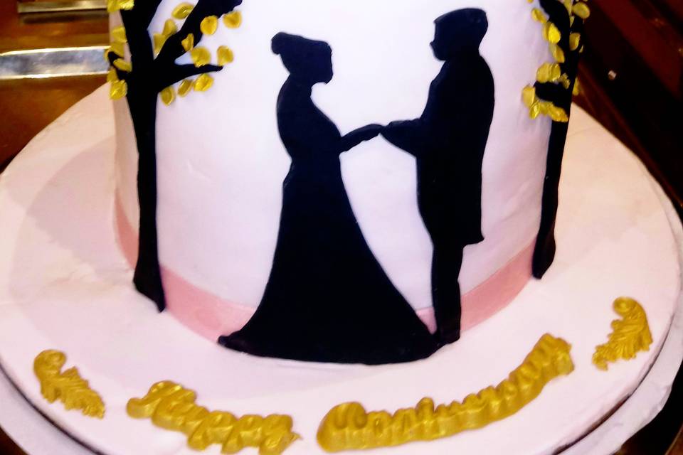 Golden Anniversary Cake