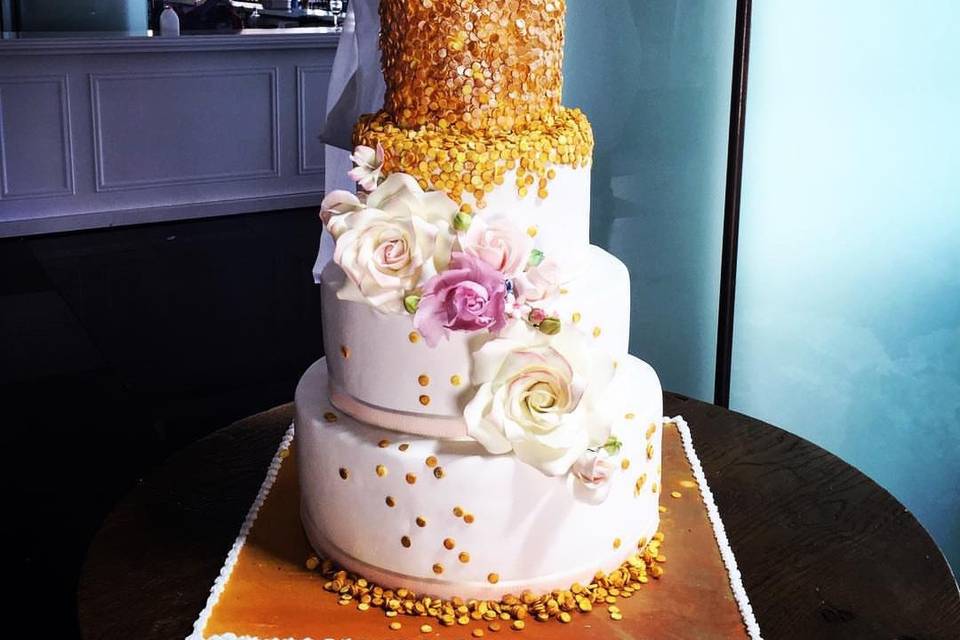 Gold Sequins Cake