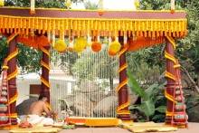 Mandap setup