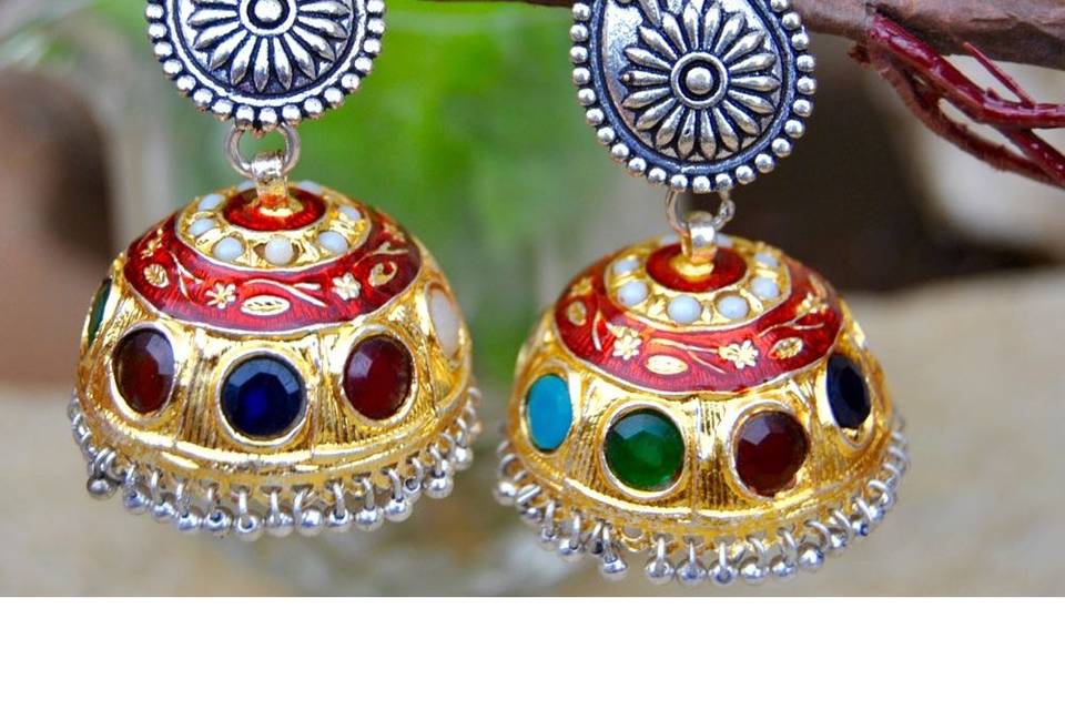 Traditional jhumkas