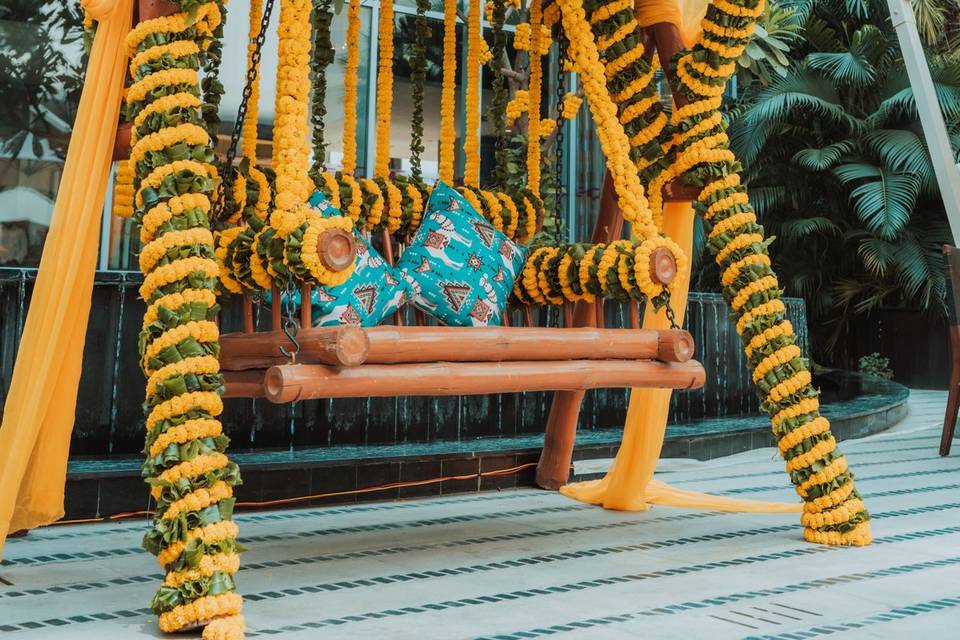 Haldi theme decor