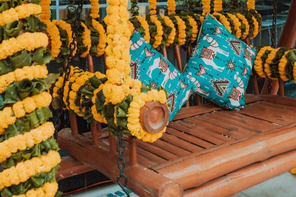 Haldi theme decor