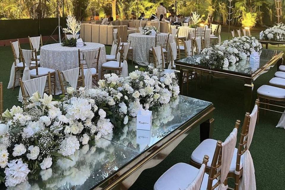 Wedding green & white theme