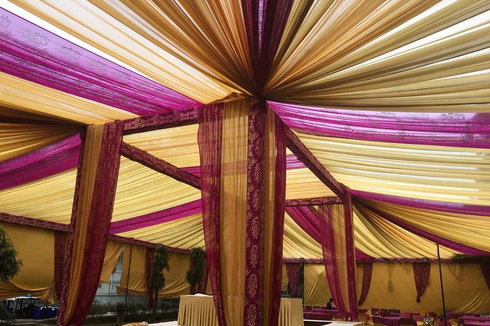 Wedding tenting and decor