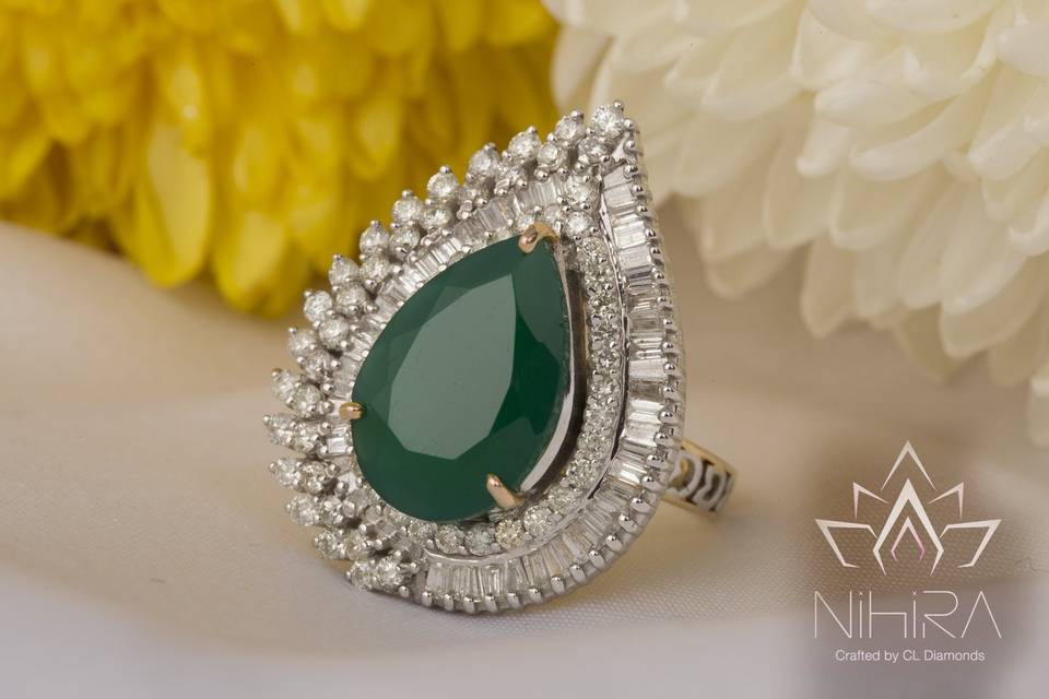 Emerald cocktail ring