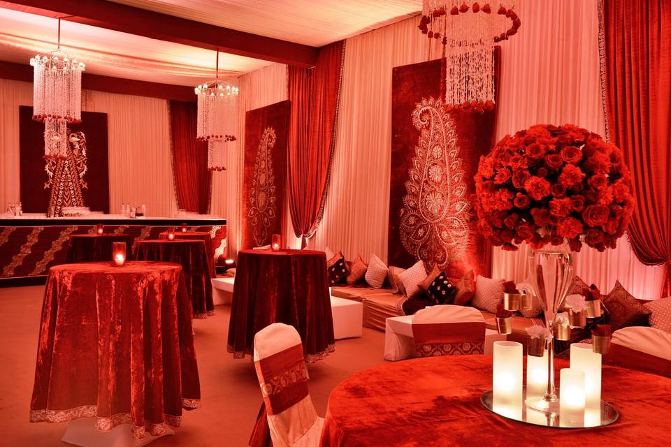 Indian decor at Grand Orchard Ballroom