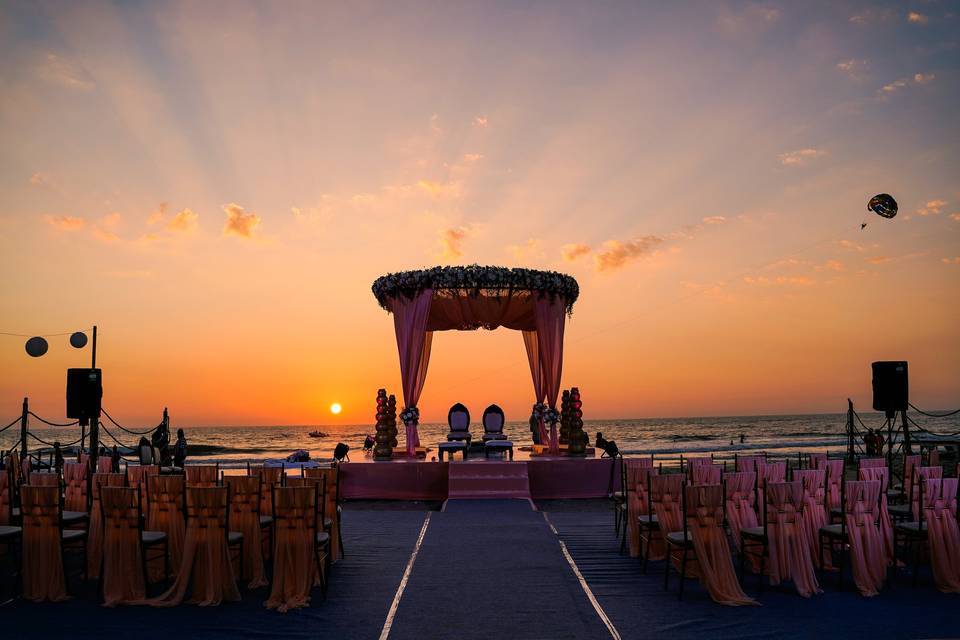 Beach Side Wedding Setup