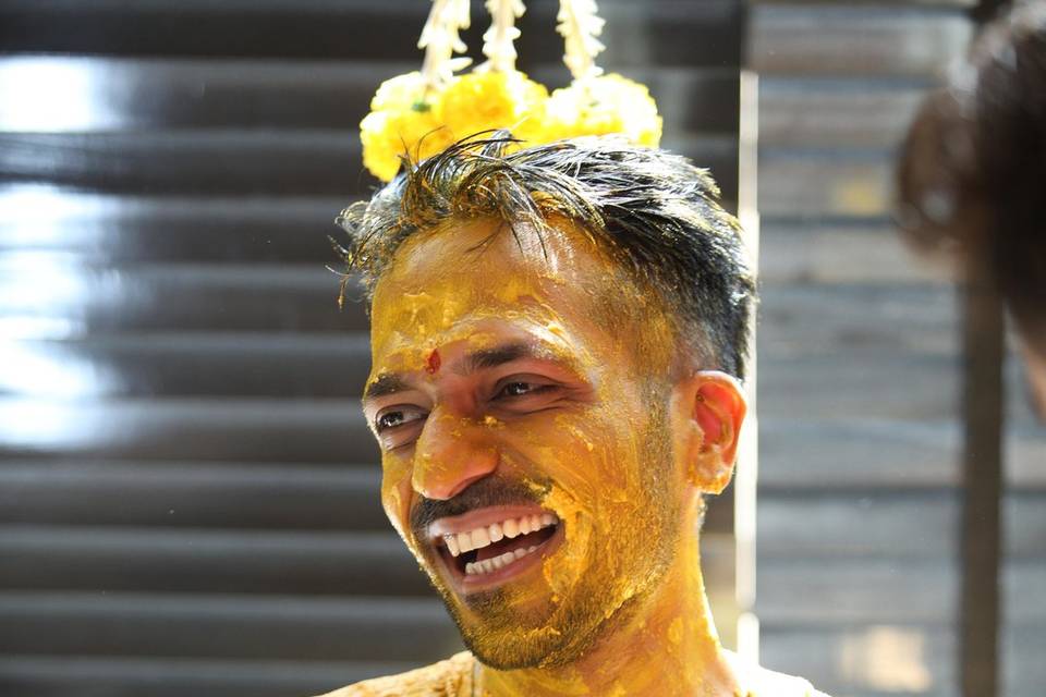 Groom Haldi Shot