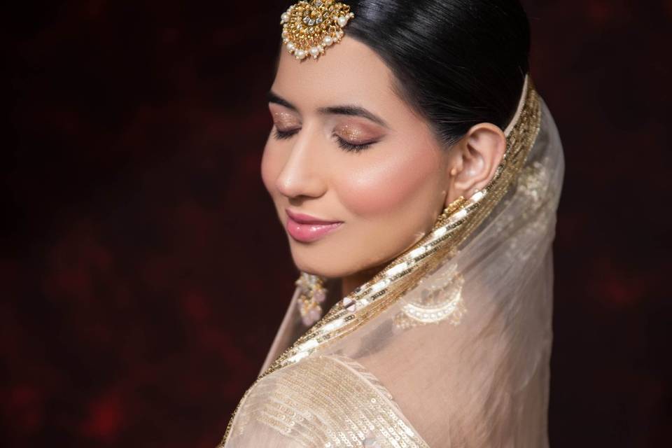 Modern bridal makeup