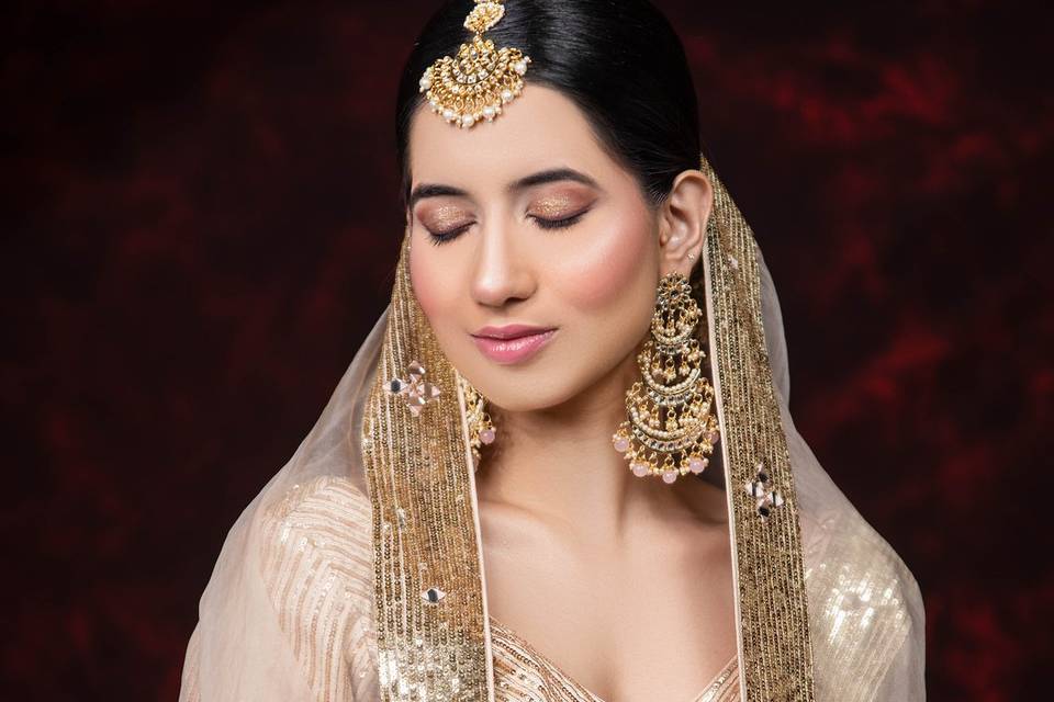 Modern bridal makeup