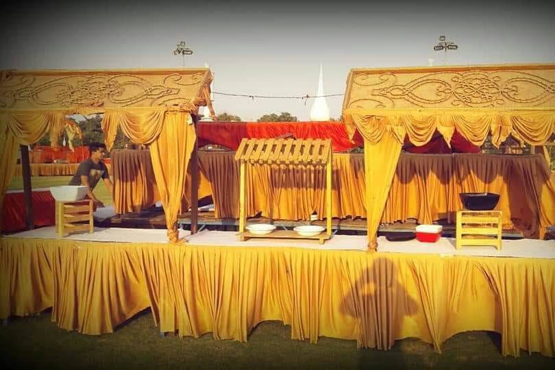 Catering Setup & Counter at Wedding