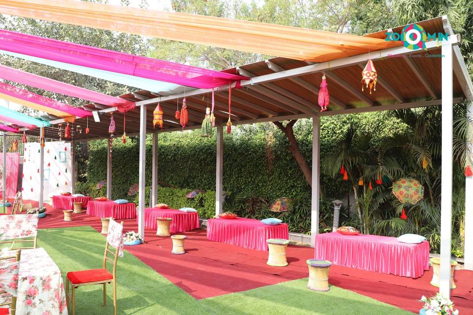 Reception stage decoration