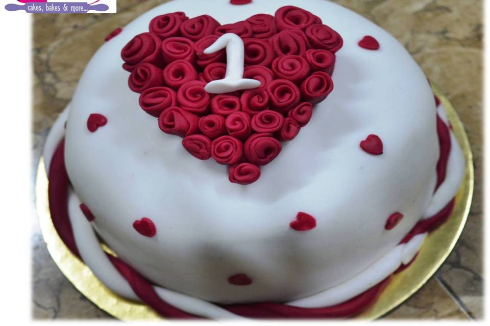 Rose Heart Cake