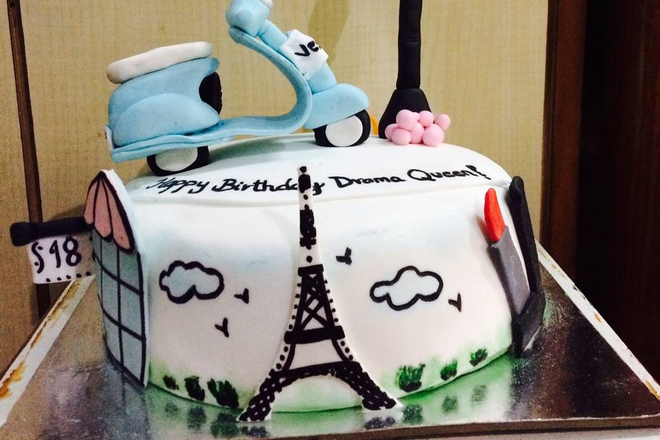 French Theme Cake