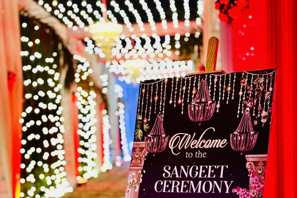 Sangeet Welcome Board