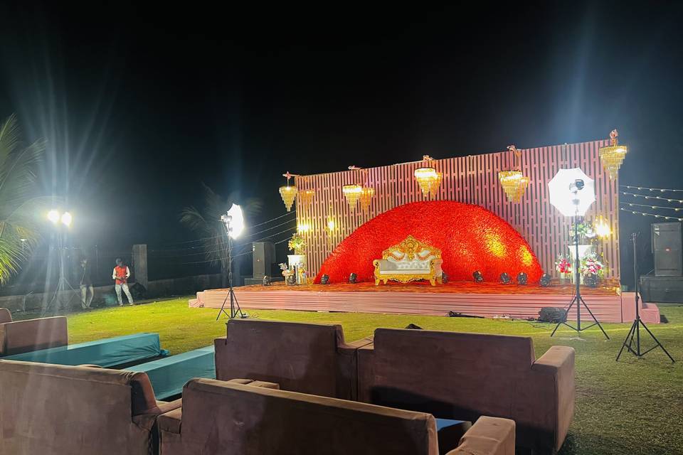 Wedding reception stage