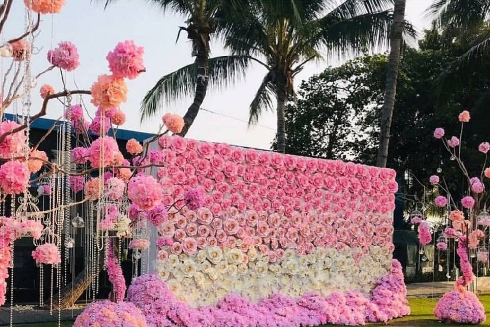 Beautiful flowers stage