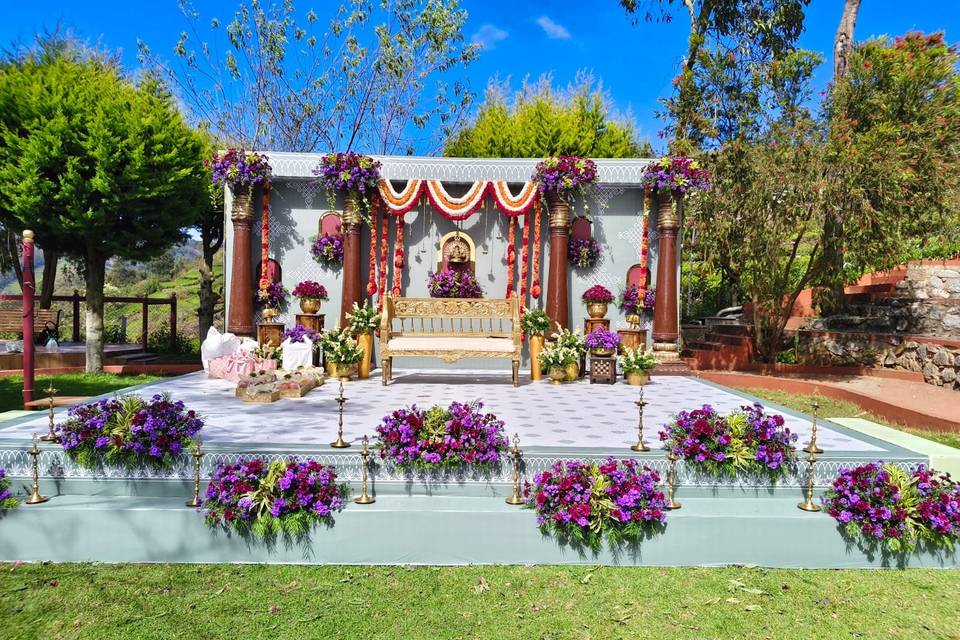 Reception at Open lawn
