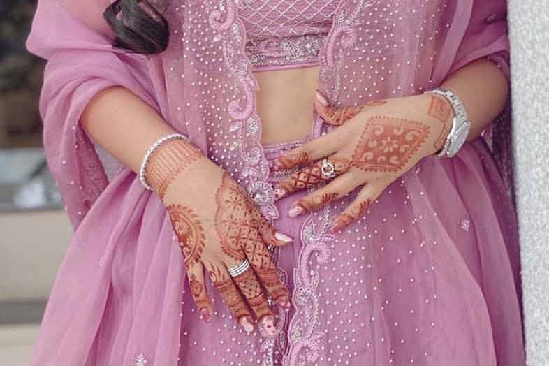 Pink Chikankari