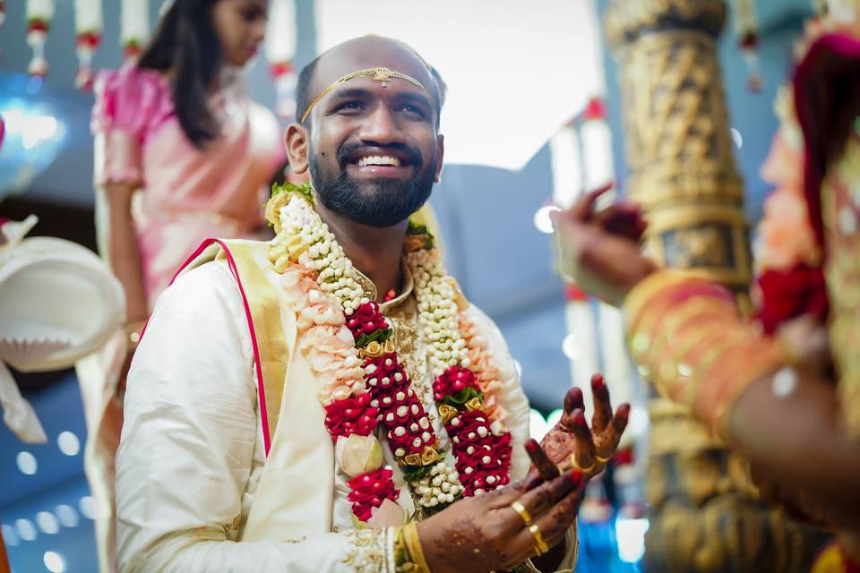 Happiness of groom