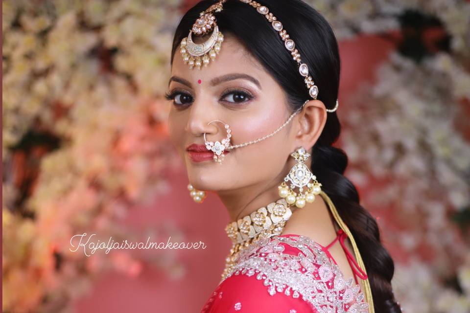 Bridal look on model