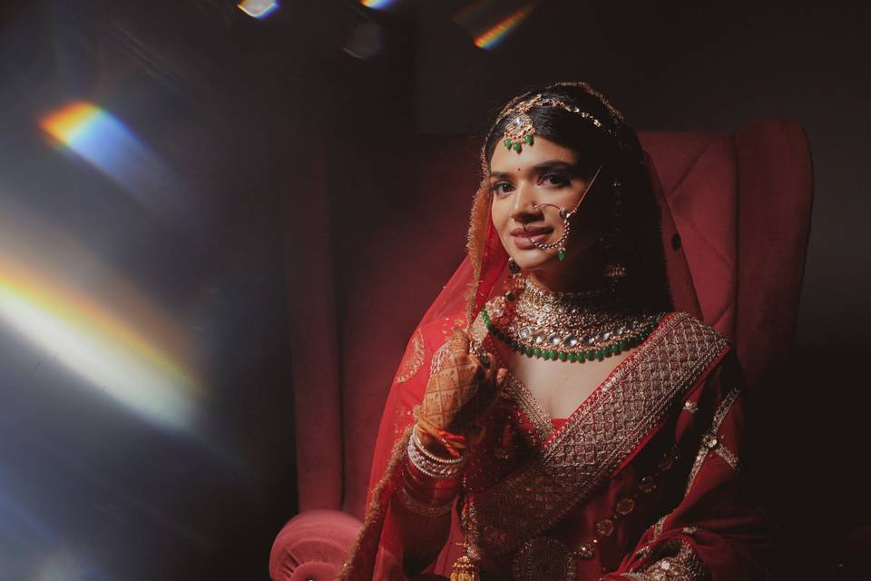 Bride on her wedding day