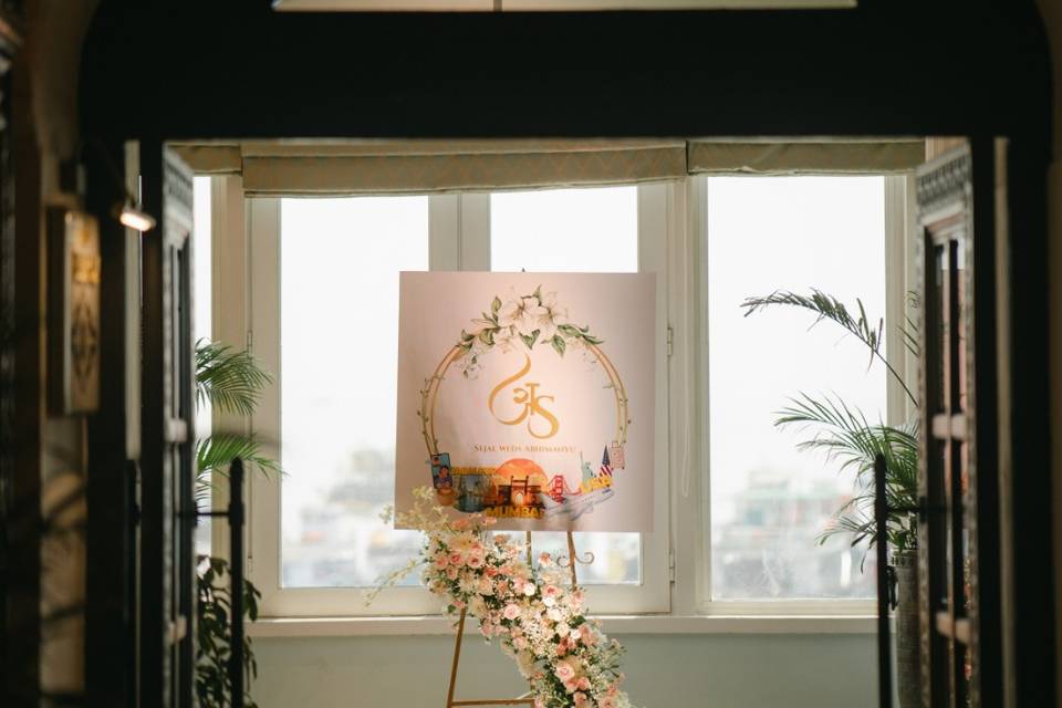 Wedding entrance decor