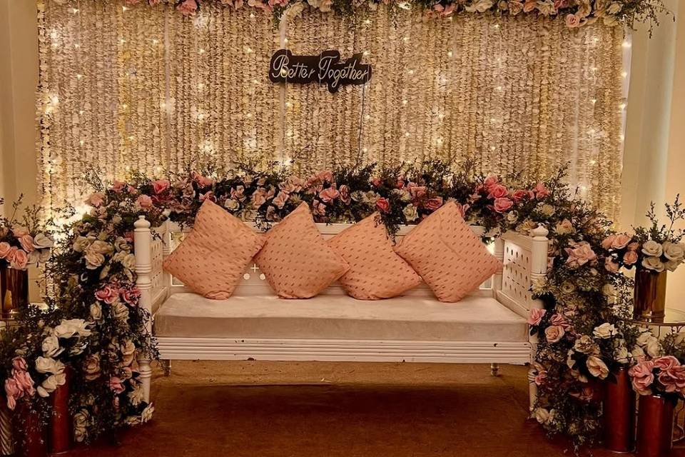 Stage with sofa