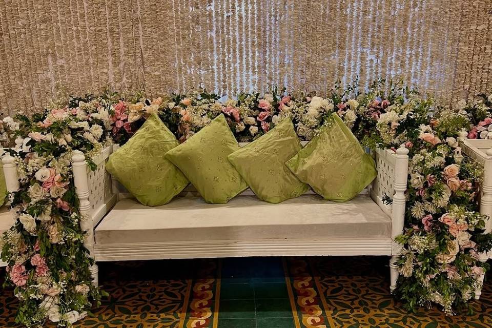 Stage with sofa