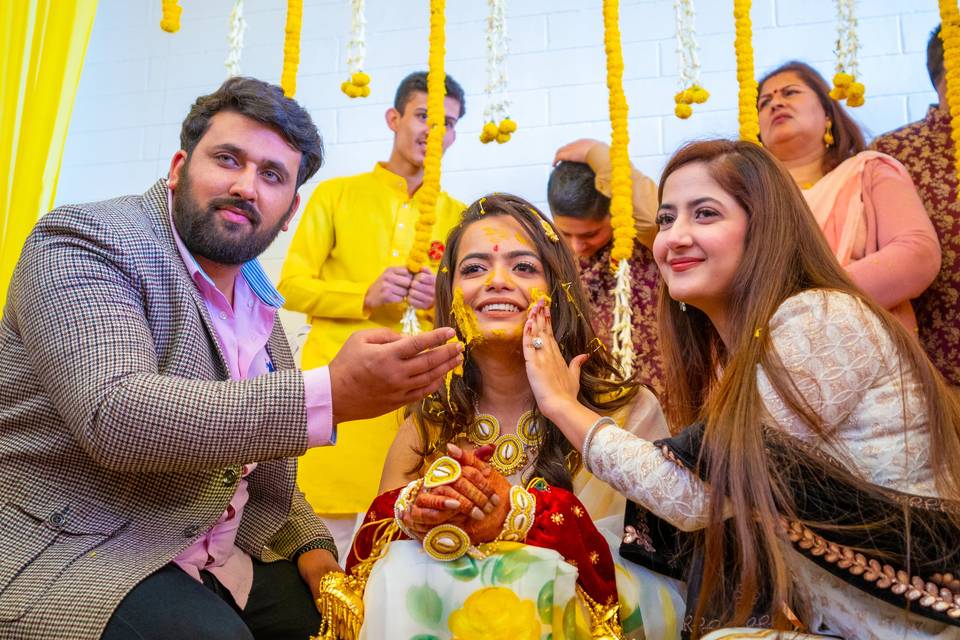 Bride haldi ceremony