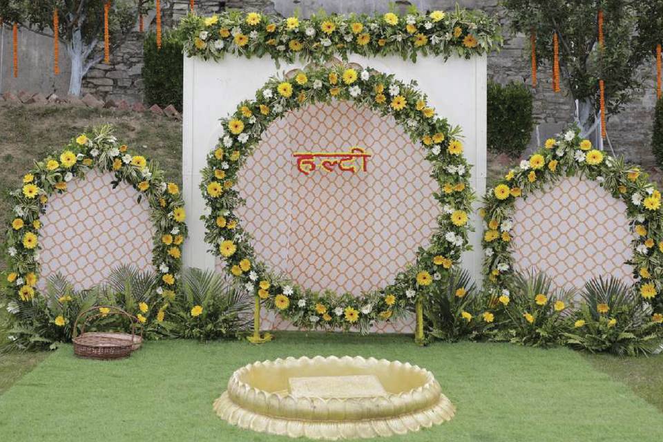 Haldi Decoration Setup