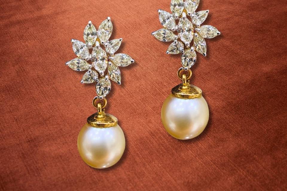 South Sea Pearl Drop Earrings