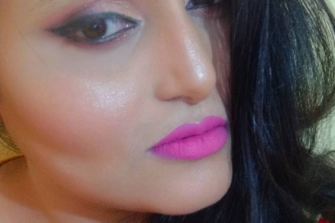 Pink glam look