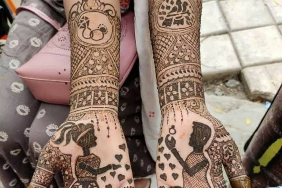 Engagement mehndi design