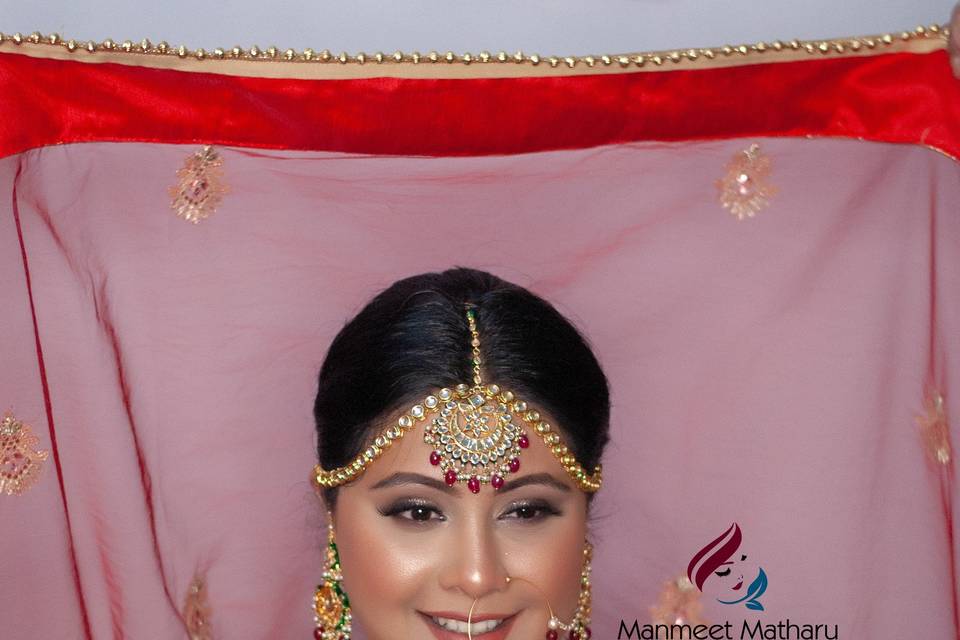Sargam's bridal makeup