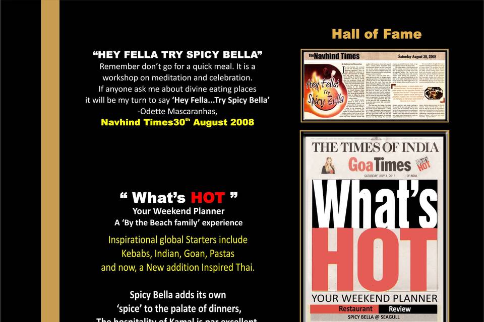 Hall of fame of Spicy Bella
