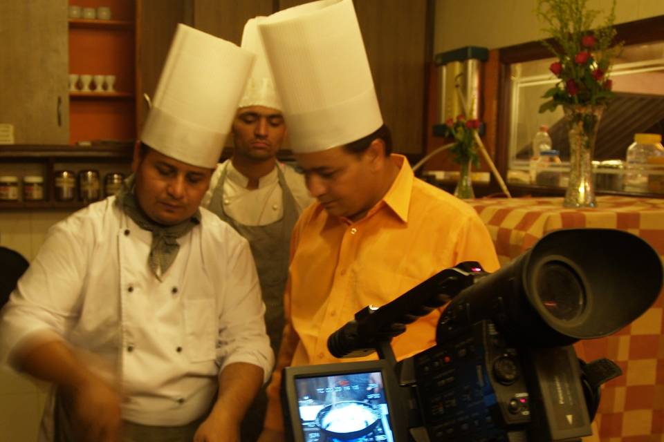 Live Cooking show on TV