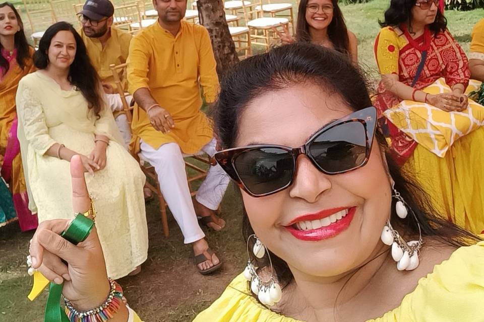 Anchoring for Haldi ceremony