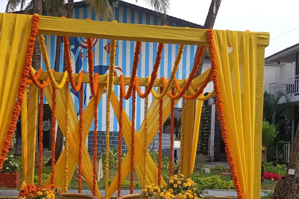 Anchoring for Haldi ceremony