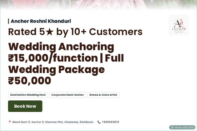 Wedding package offer