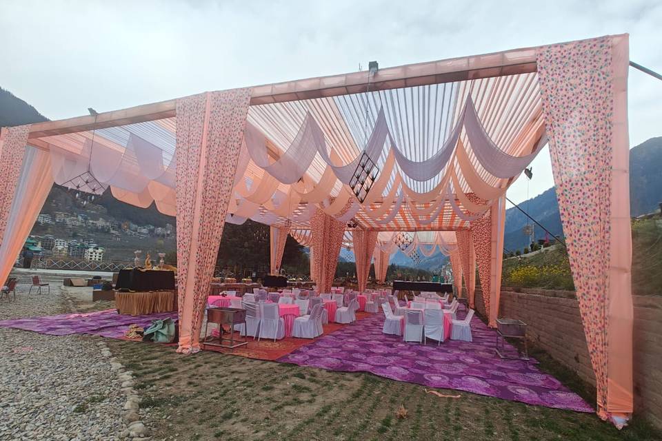 Wedding decor setup
